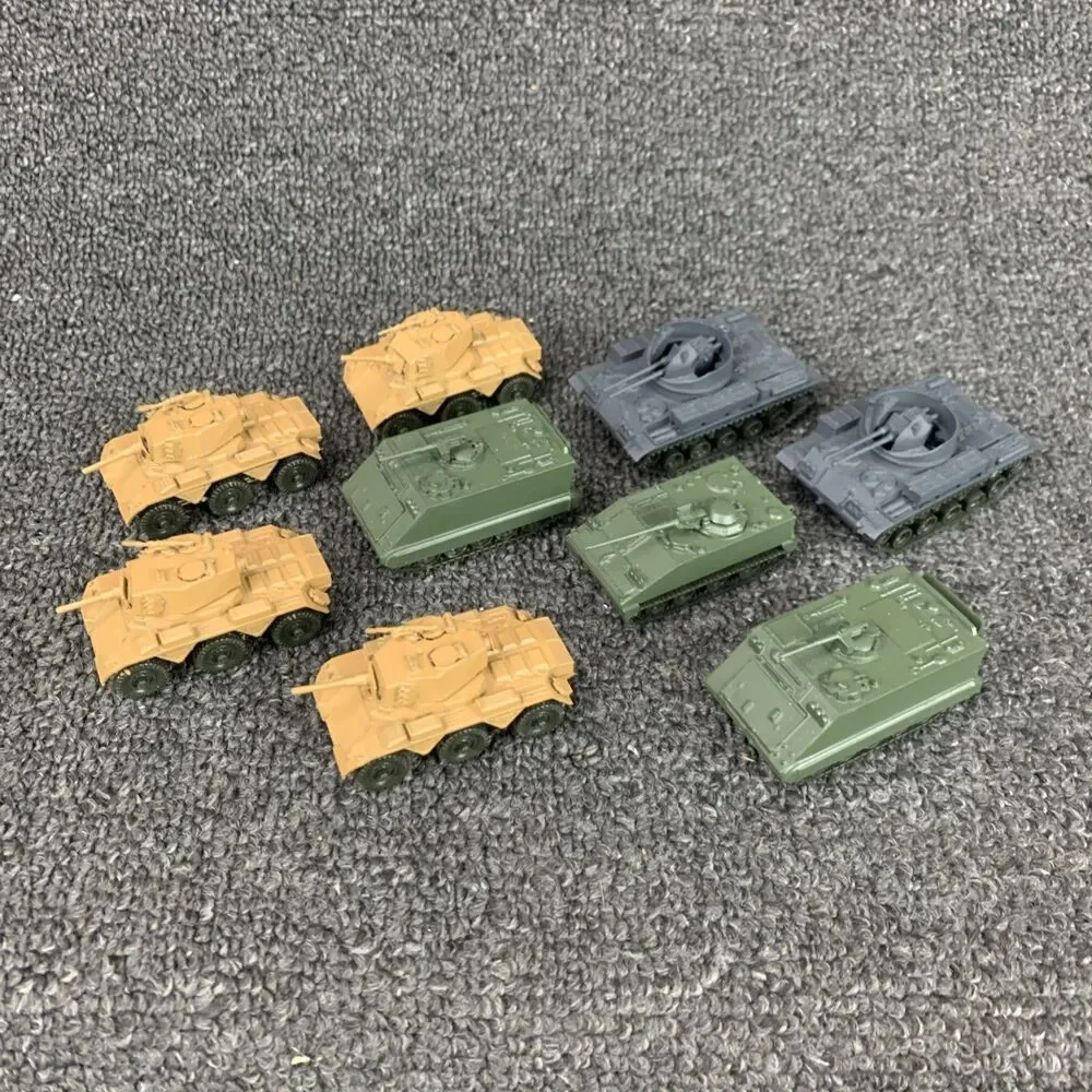 Lot of 9 Roco WW II HO Scale Military Vehicles Saladin Anti-aircraft APC